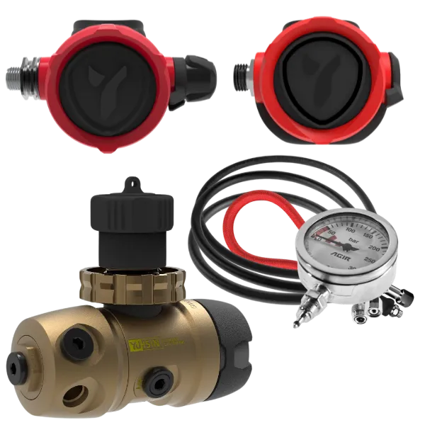 A11 Recreational <br> סט ווסתים מקצועי לצלילה ספורטיבית - זהב/אדום