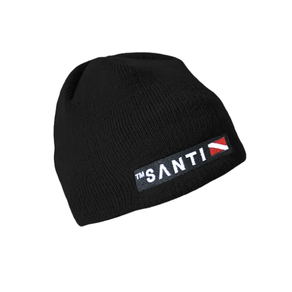 SANTI BLACK BEANIE HAT <br> כובע חורף שחור