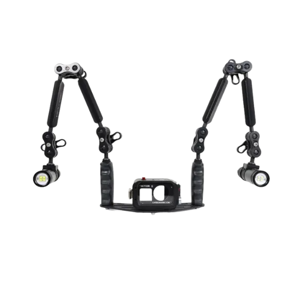 DJI Osmo Action מארז <br> זרועות 55 + פנסי וידאו 2900 לומן + בסיס אלומיניום