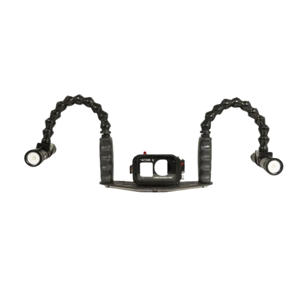 DJI Osmo Action מארז <br> זרועות גמישות + פנסי וידאו 1300 לומן + בסיס אלומיניום