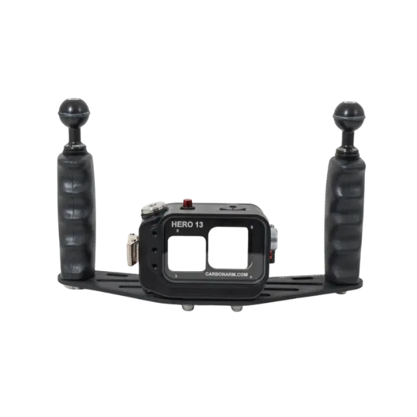 GoPro Hero 9-13 מארז <br> שתי ידיות אחיזה וכדורים + בסיס אלומיניום